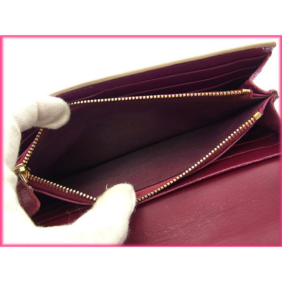 Miu Miu long wallet bi-fribbon wallet beige purple - Picture 5 of 6